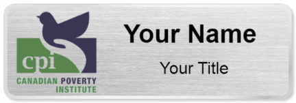 Custom name badges for CPI Canadian Poverty Institute