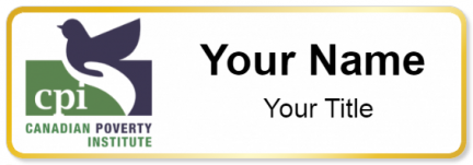 Custom name badges for CPI Canadian Poverty Institute