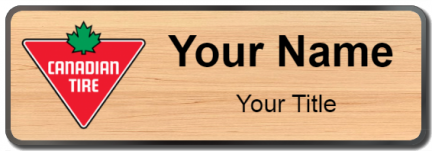 Custom name badges for Canadian Tire