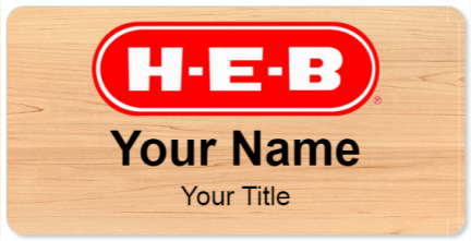 Custom name badges for HEB