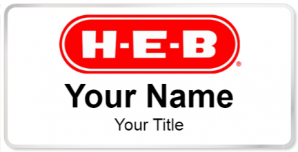 Custom name badges for HEB