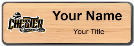 Custom name badges for Chester Barber shop