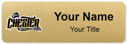 Custom name badges for Chester Barber shop