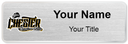 Custom name badges for Chester Barber shop