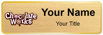 Custom name badges for Chocolate works