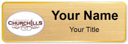 Custom name badges for Churchills Barbershop