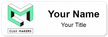 Custom name badges for Cluj Makers