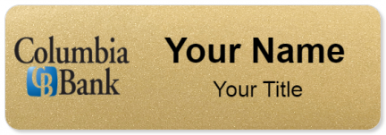 Custom name badges for Columbia Bank