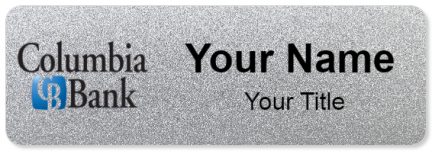 Custom name badges for Columbia Bank