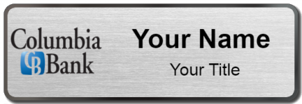 Custom name badges for Columbia Bank