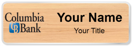 Custom name badges for Columbia Bank
