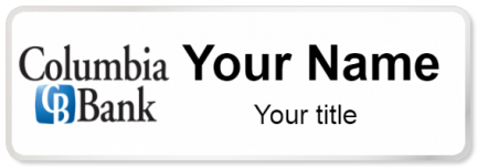 Custom name badges for Columbia Bank