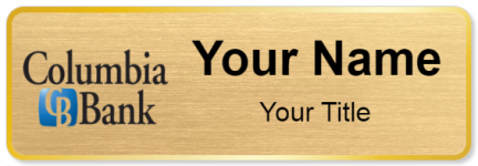 Custom name badges for Columbia Bank