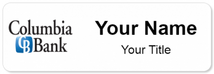 Custom name badges for Columbia Bank