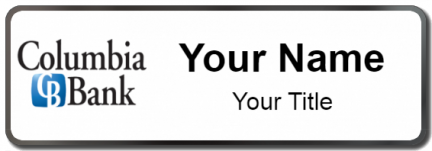Custom name badges for Columbia Bank