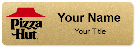Custom name badges for Pizza Hut