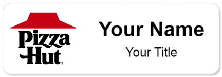 Custom name badges for Pizza Hut