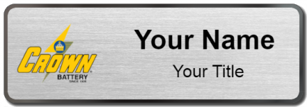 Custom name badges for Crown Battery