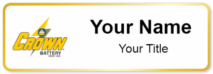 Custom name badges for Crown Battery