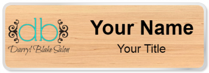 Custom name badges for Darryl Blake Salon