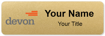 Custom name badges for Devon