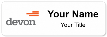 Custom name badges for Devon