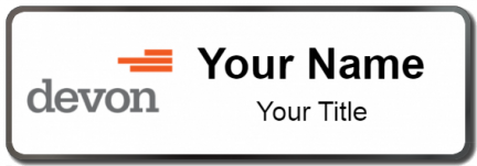 Custom name badges for Devon