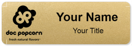 Custom name badges for Doc Popcorn