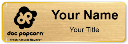Custom name badges for Doc Popcorn