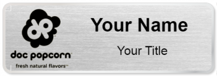 Custom name badges for Doc Popcorn