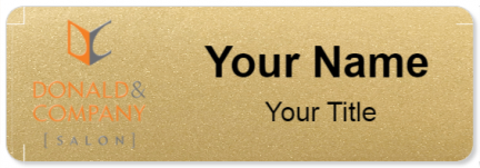 Custom name badges for Donald and Company