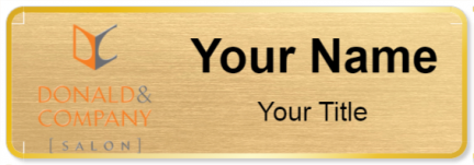 Custom name badges for Donald and Company