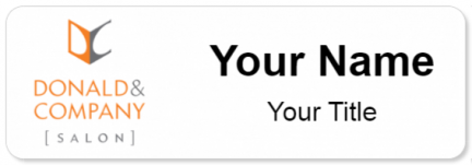 Custom name badges for Donald and Company