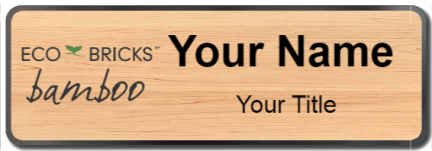 Custom name badges for Eco Bricks