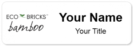 Custom name badges for Eco Bricks