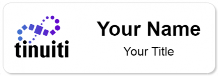 Custom name badges for Tinuiti