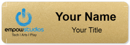 Custom name badges for Empow Studios