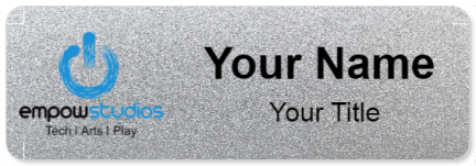 Custom name badges for Empow Studios