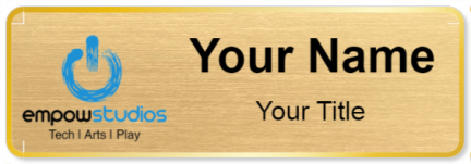 Custom name badges for Empow Studios