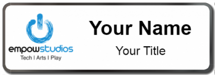 Custom name badges for Empow Studios