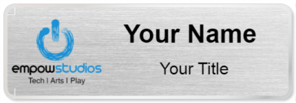 Custom name badges for Empow Studios