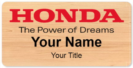 Custom name badges for Honda Power