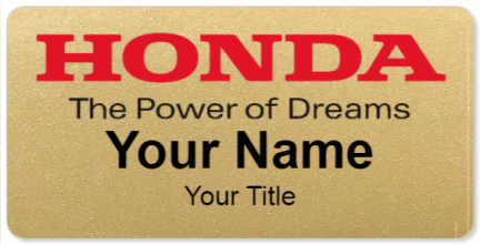 Custom name badges for Honda Power