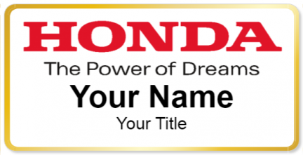 Custom name badges for Honda Power