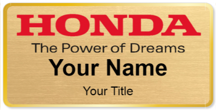 Custom name badges for Honda Power