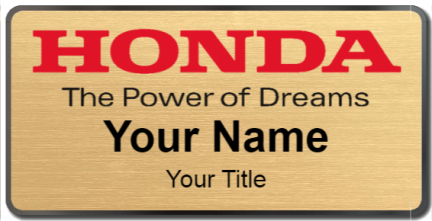 Custom name badges for Honda Power