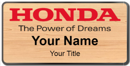 Custom name badges for Honda Power