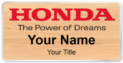 Custom name badges for Honda Power