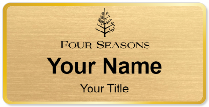 Custom name badges for Four Seasons