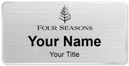 Custom name badges for Four Seasons